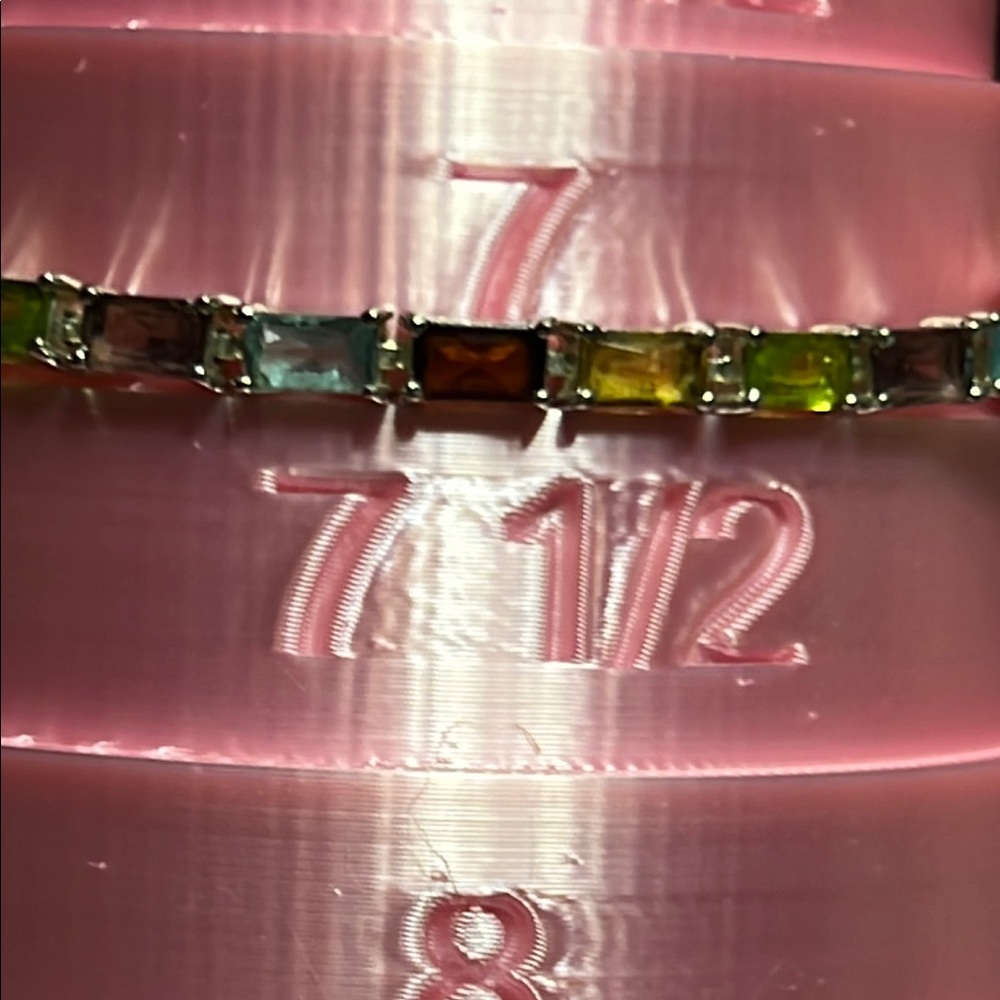 Multicolor Sterling Silver Gemstone Bracelet. - image 1